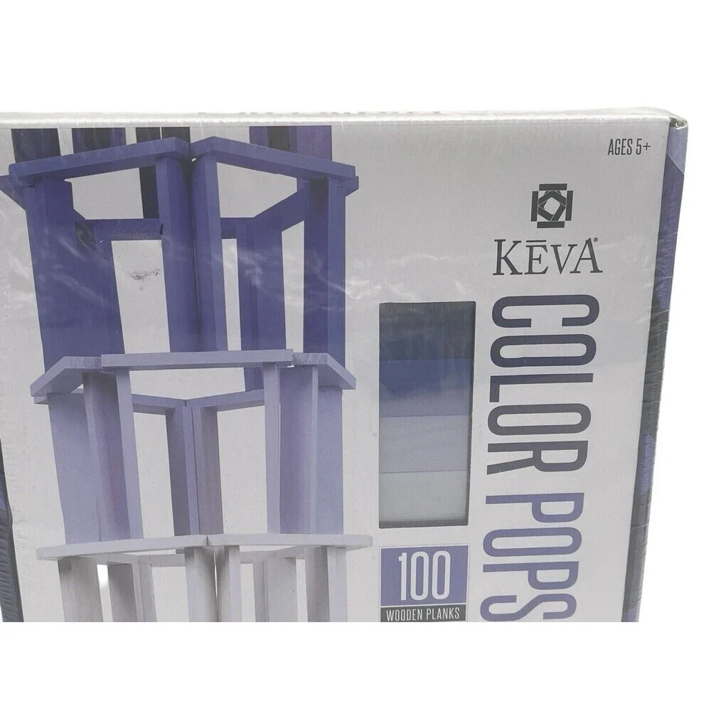 KEVA Color Pops Wooden Building Planks 100 Pieces NEW SEALED Shades of Purple